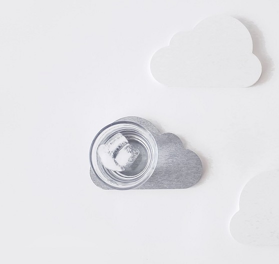 珪藻土コースター Cloud 　ｸﾞﾚｰ